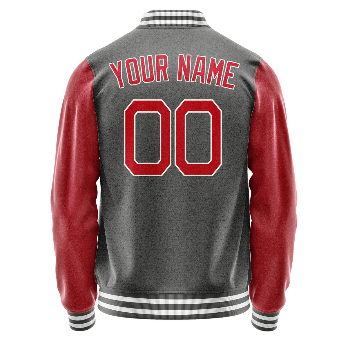 Custom Dark Grey Red Jacket JA2020142018B21814