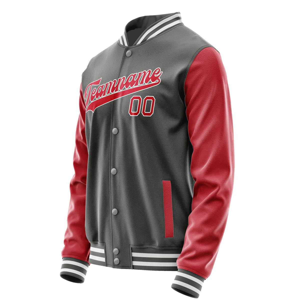 Custom Dark Grey Red Jacket JA2020142018B31814