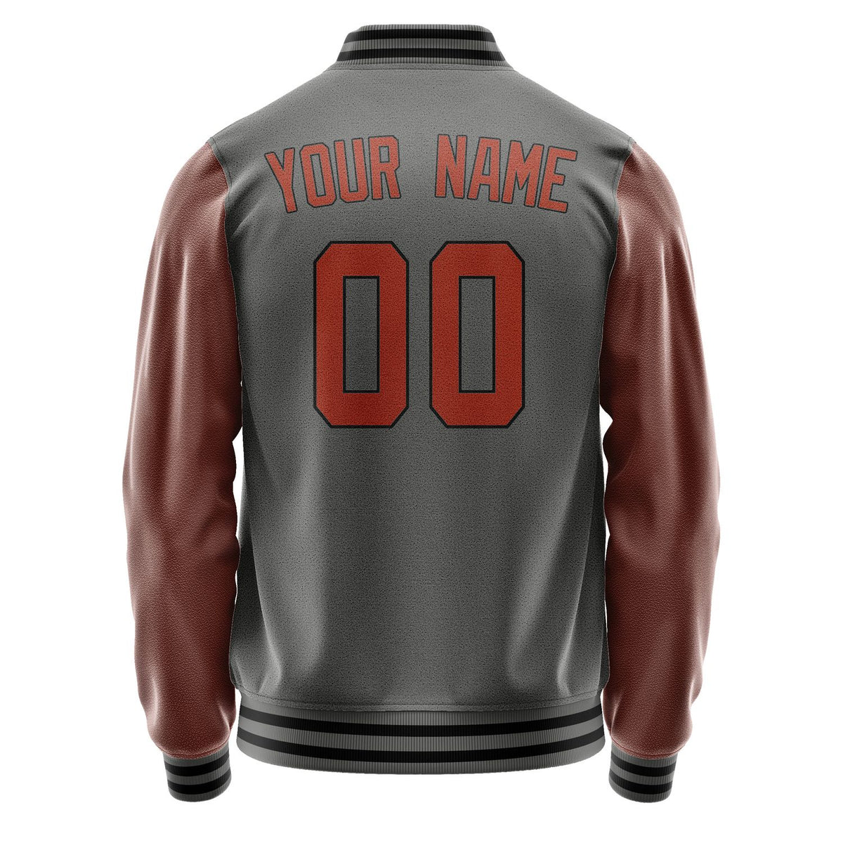 Custom Dark Grey Coral Red Jacket JA2020162017B31716