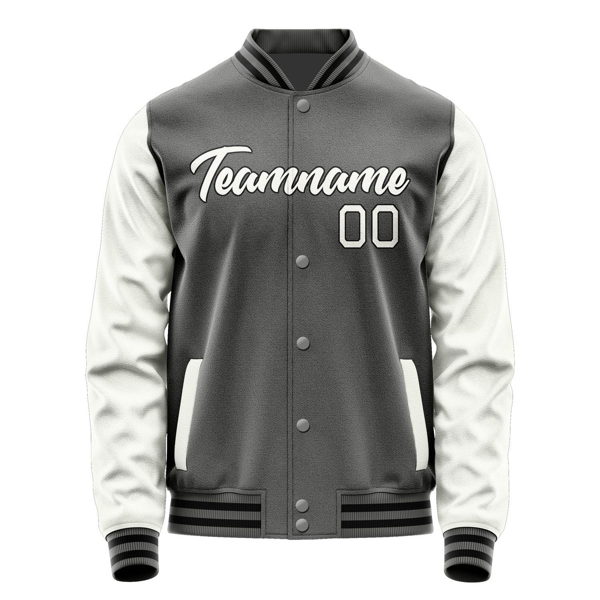 Custom Dark Grey White Jacket JA2020182017B21718