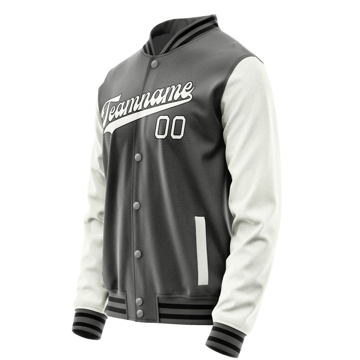 Custom Dark Grey White Jacket JA2020182017B31718