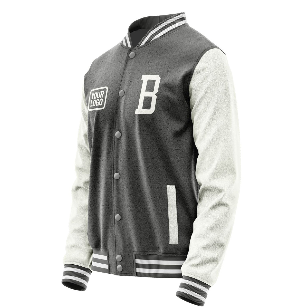 Custom Dark Grey White Jacket JA202018201818181818