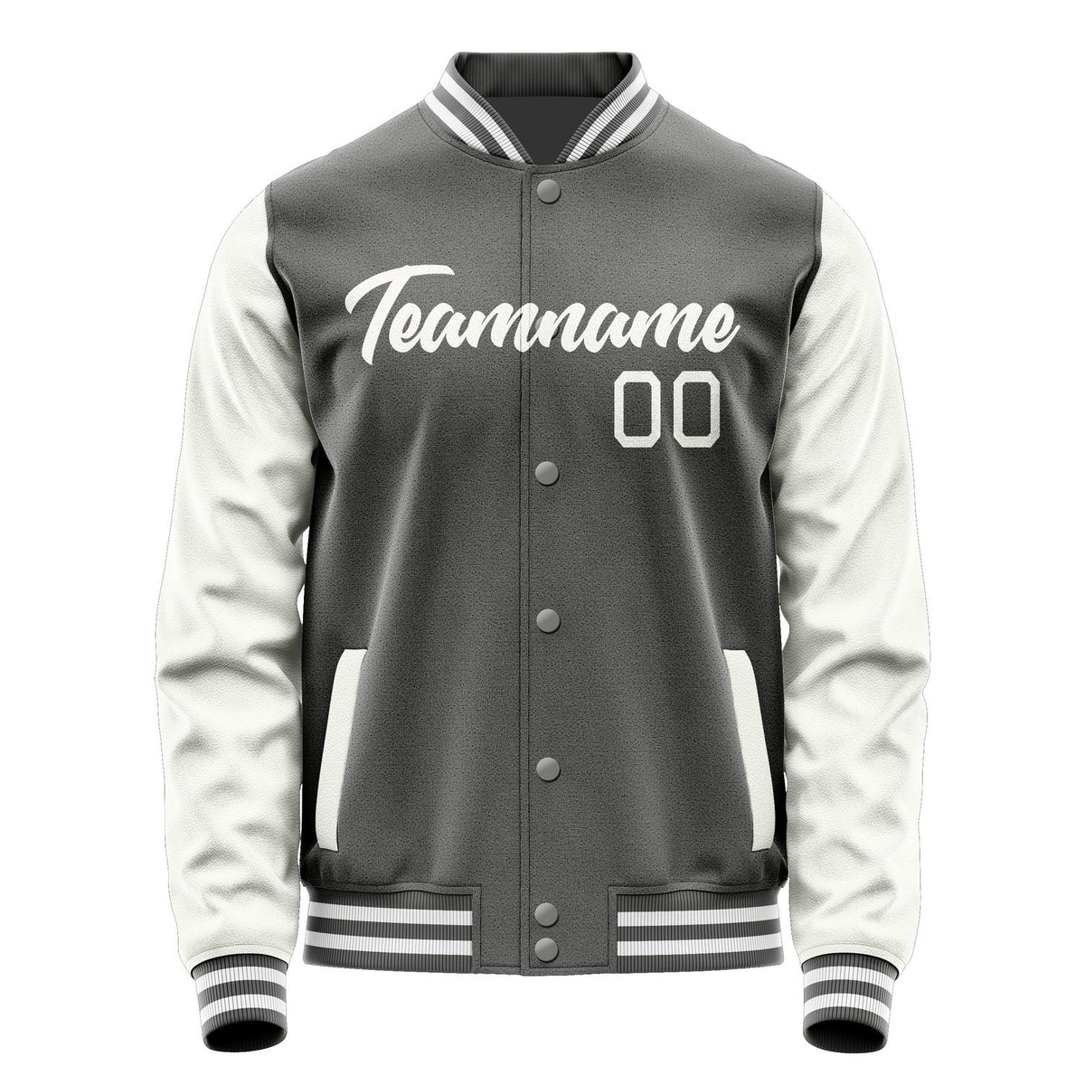 Custom Dark Grey White Jacket JA2020182018B21818