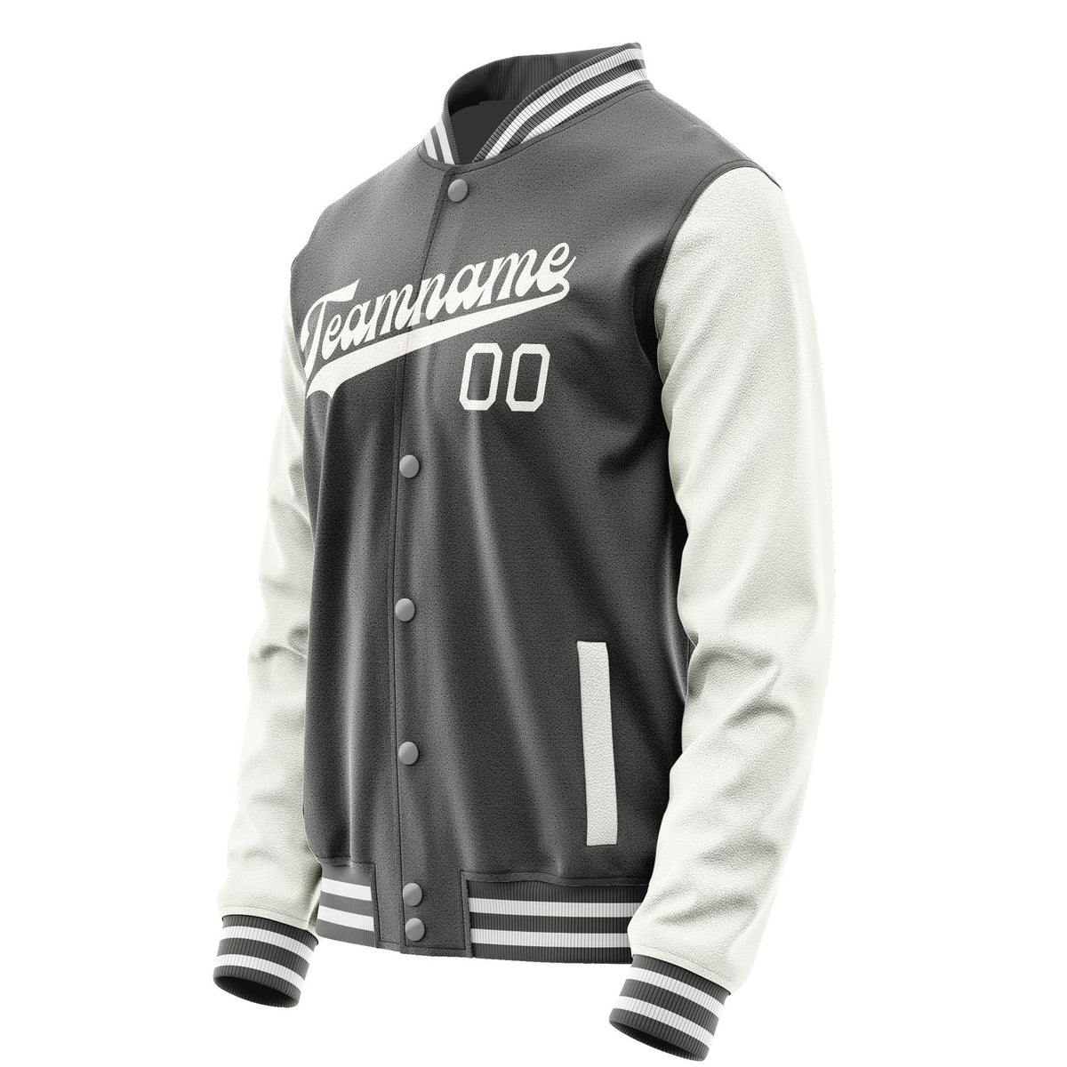 Custom Dark Grey White Jacket JA2020182018B31818