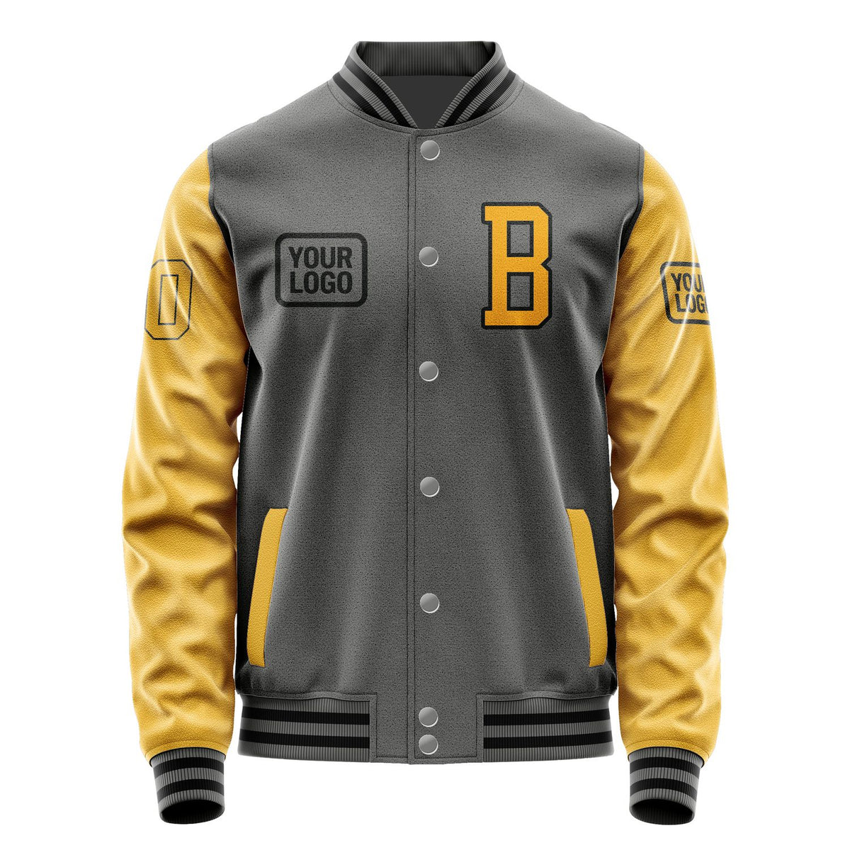 Custom Dark Grey Yellow Jacket JA202019201717191917