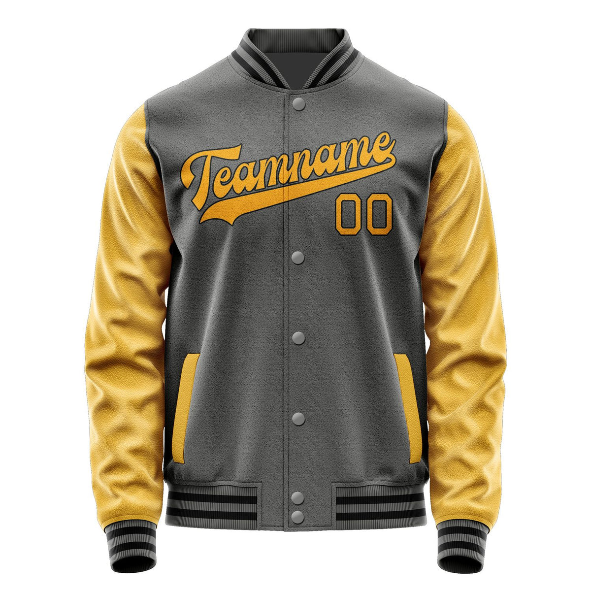 Custom Dark Grey Yellow Jacket JA2020192017B31719