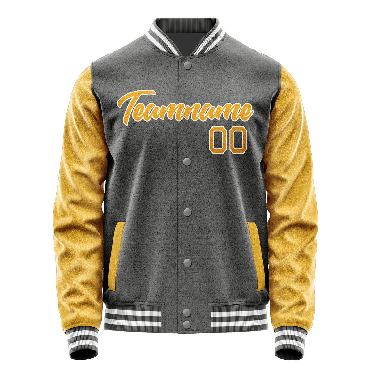 Custom Dark Grey Yellow Jacket JA2020192018B21819