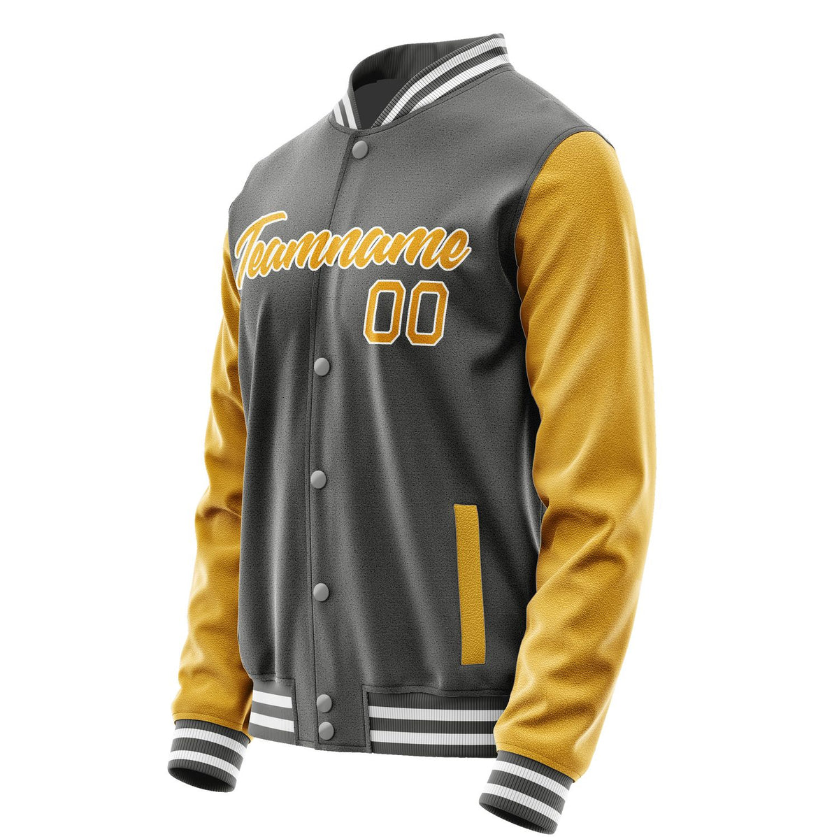 Custom Dark Grey Yellow Jacket JA2020192018B21819