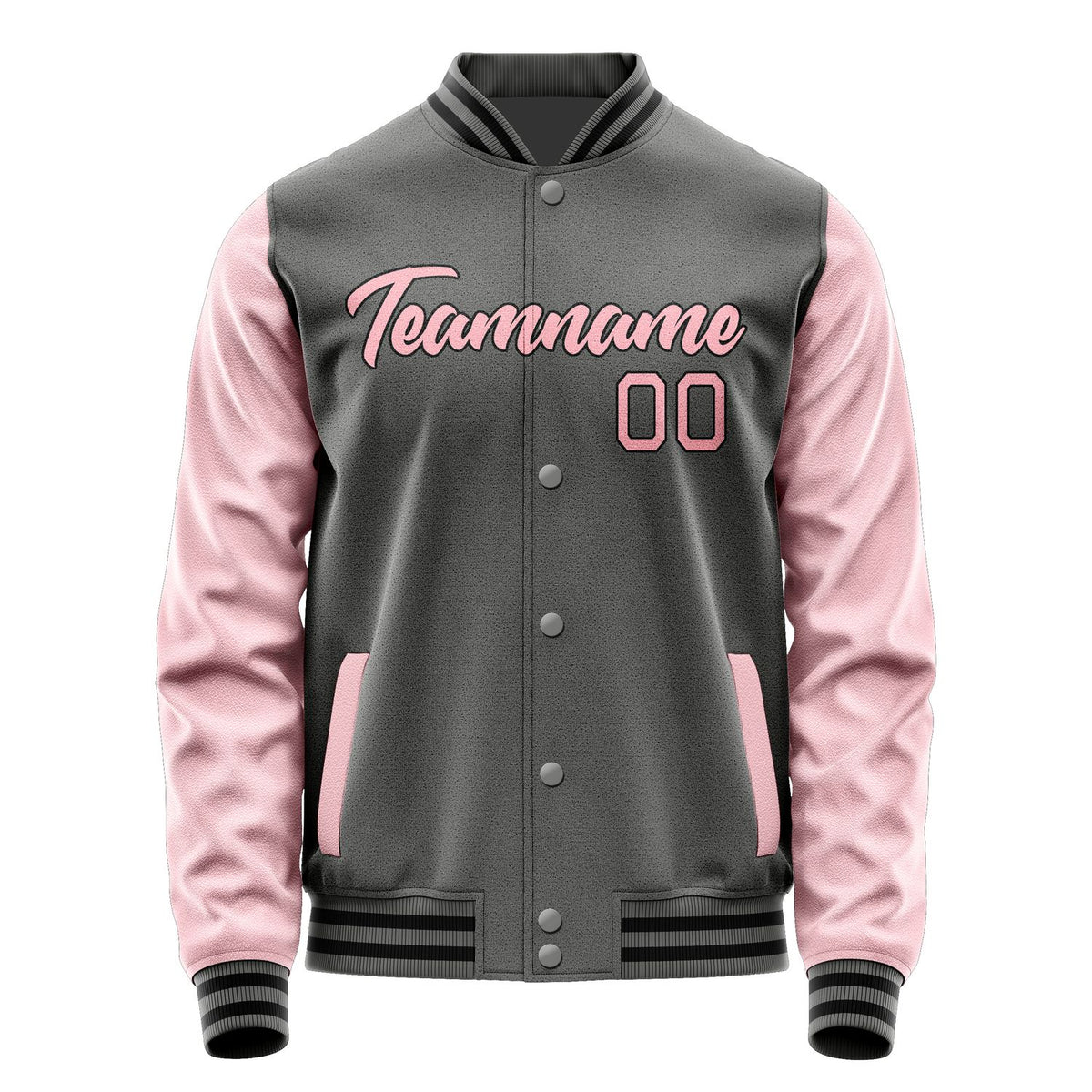 Custom Dark Grey Light Pink Jacket JA2020212017B21721