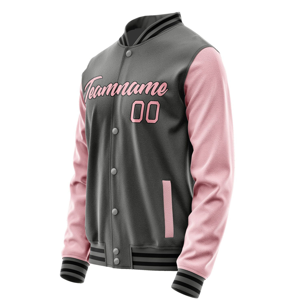 Custom Dark Grey Light Pink Jacket JA2020212017B21721