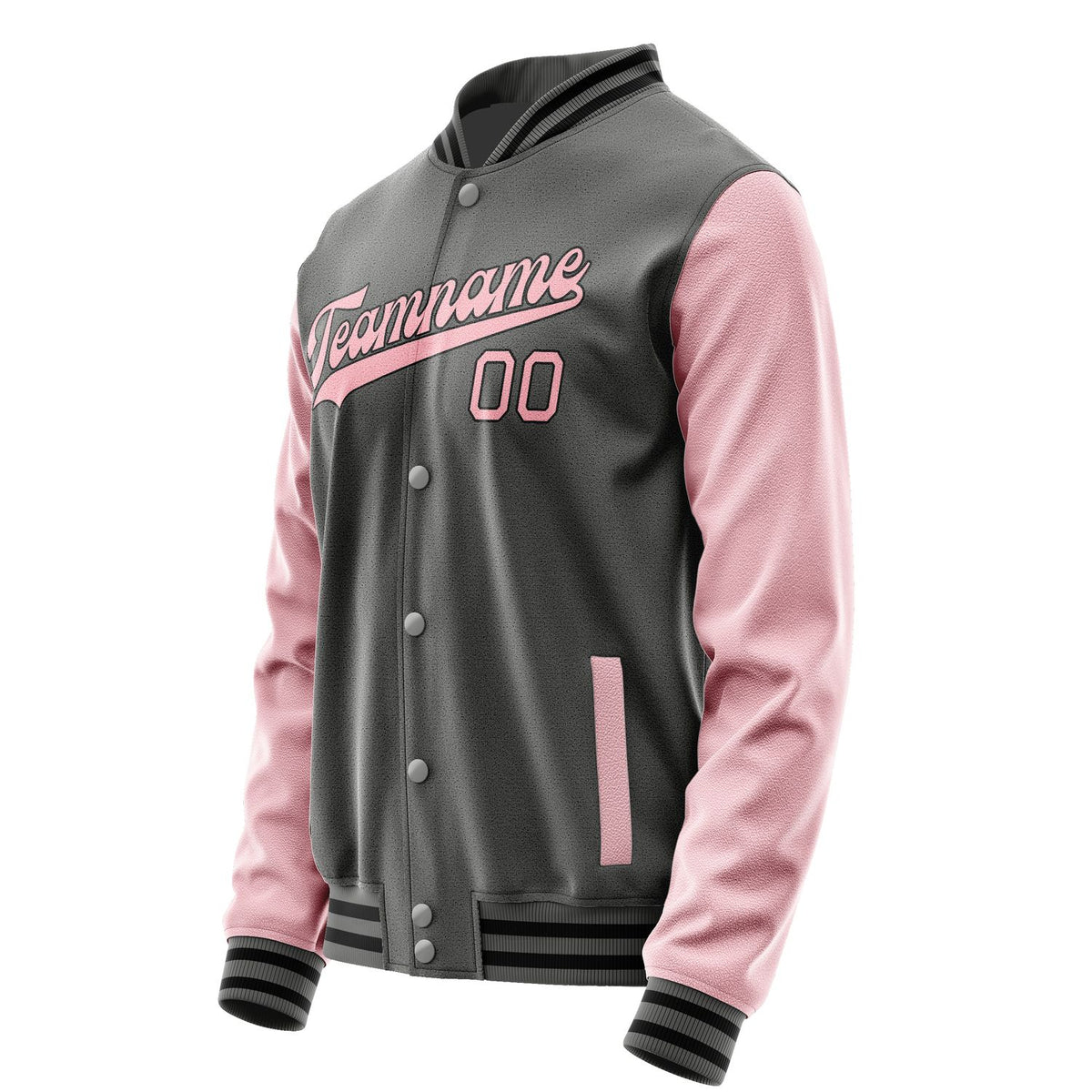 Custom Dark Grey Light Pink Jacket JA2020212017B31721