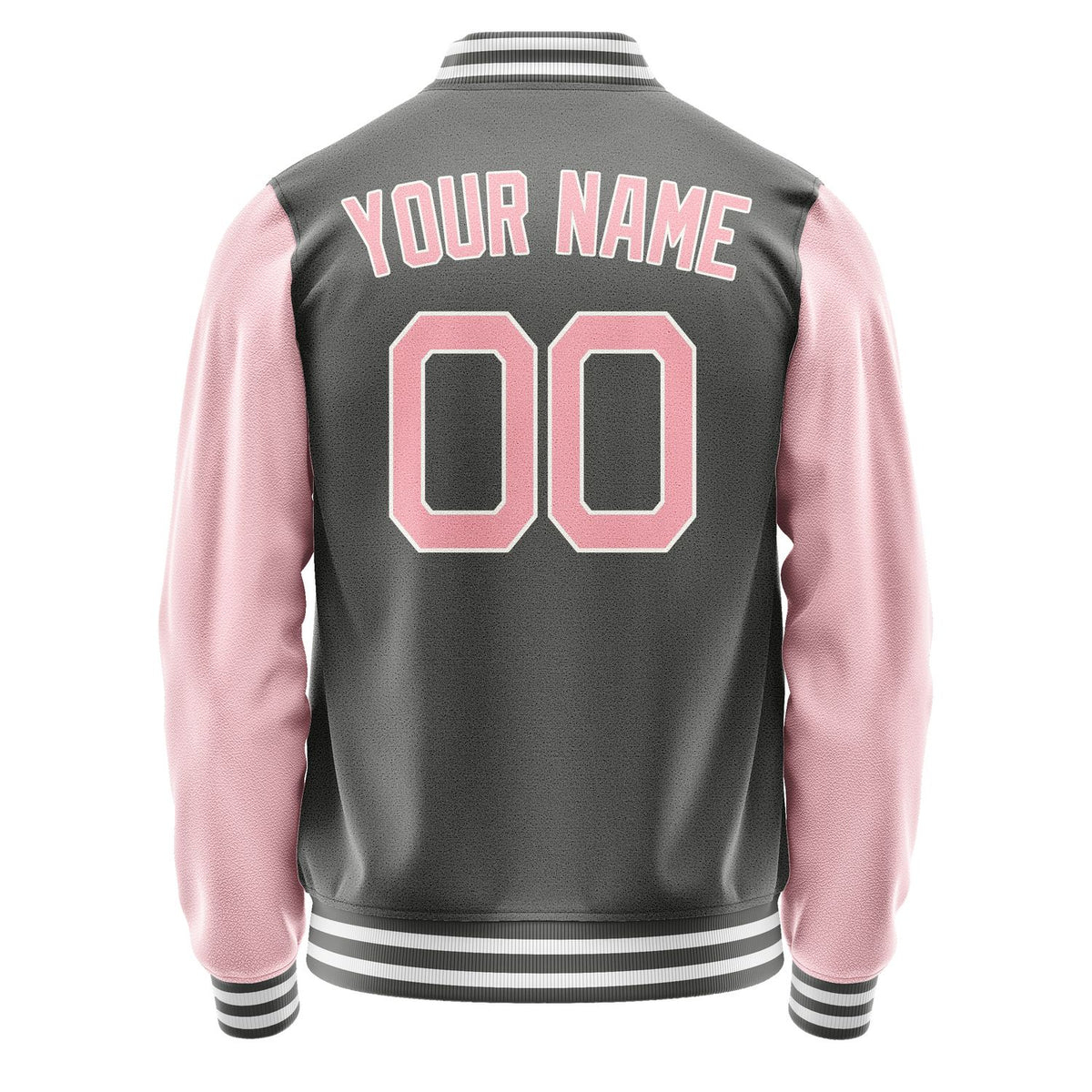 Custom Dark Grey Light Pink Jacket JA2020212018B21821