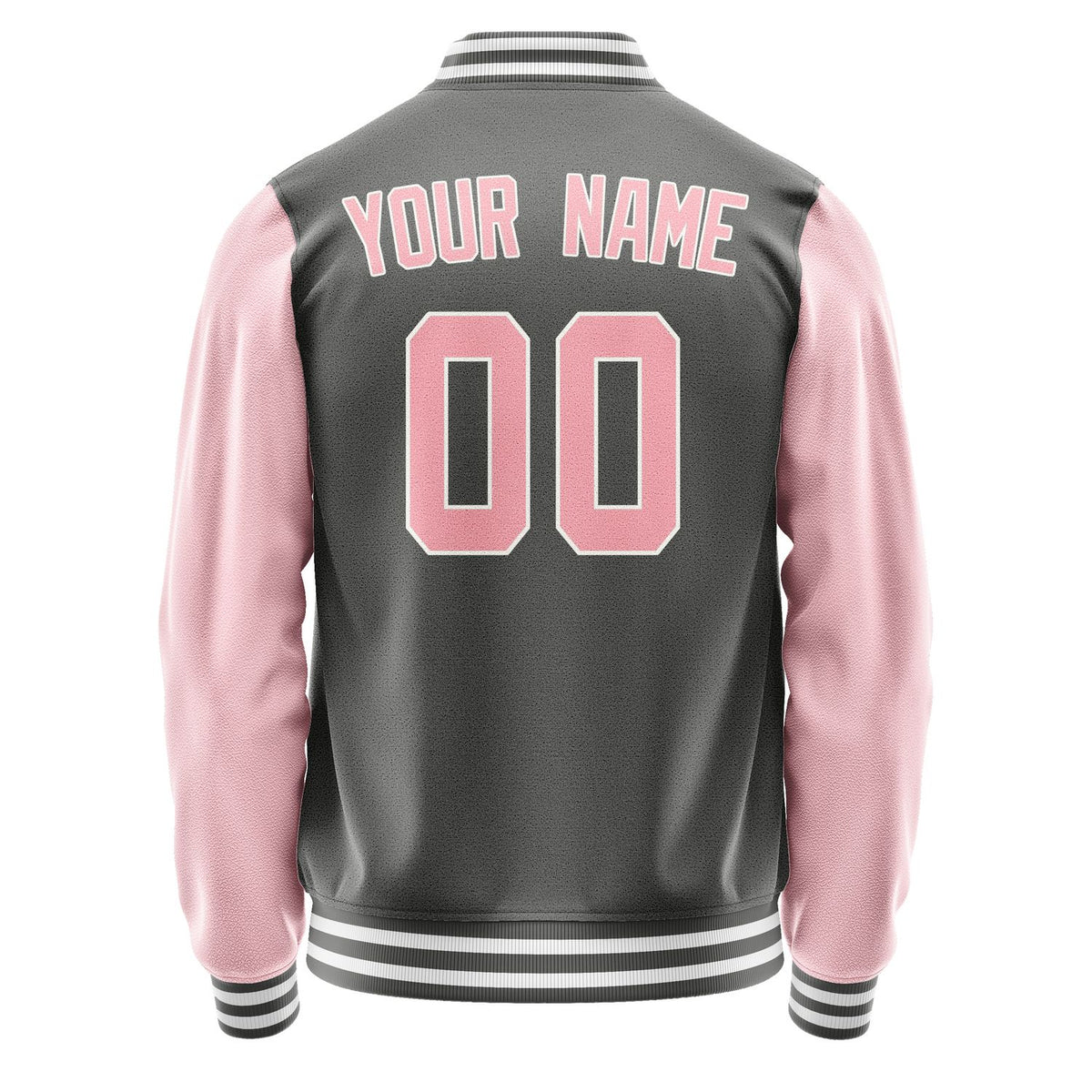 Custom Dark Grey Light Pink Jacket JA2020212018B31821