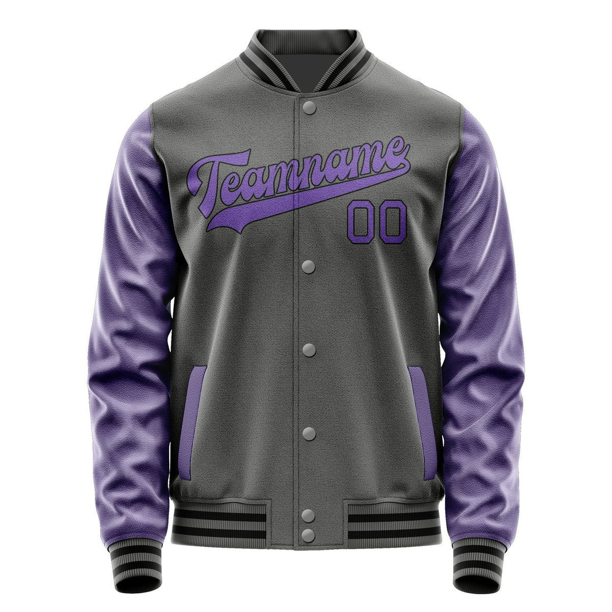 Custom Dark Grey Light Purple Jacket JA2020232017B31723