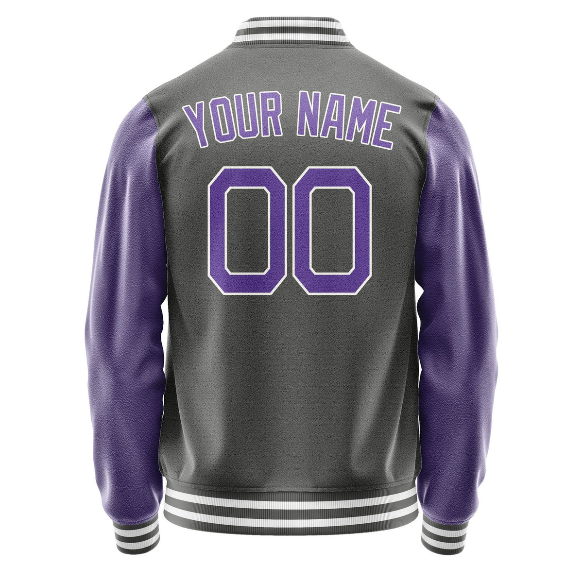 Custom Dark Grey Light Purple Jacket JA2020232018B21823