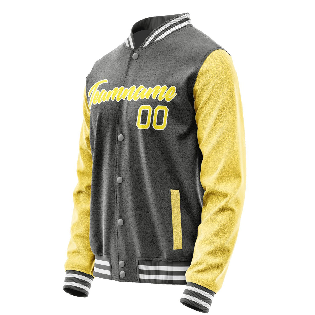 Custom Dark Grey Light Yellow Jacket JA2020262018B21826