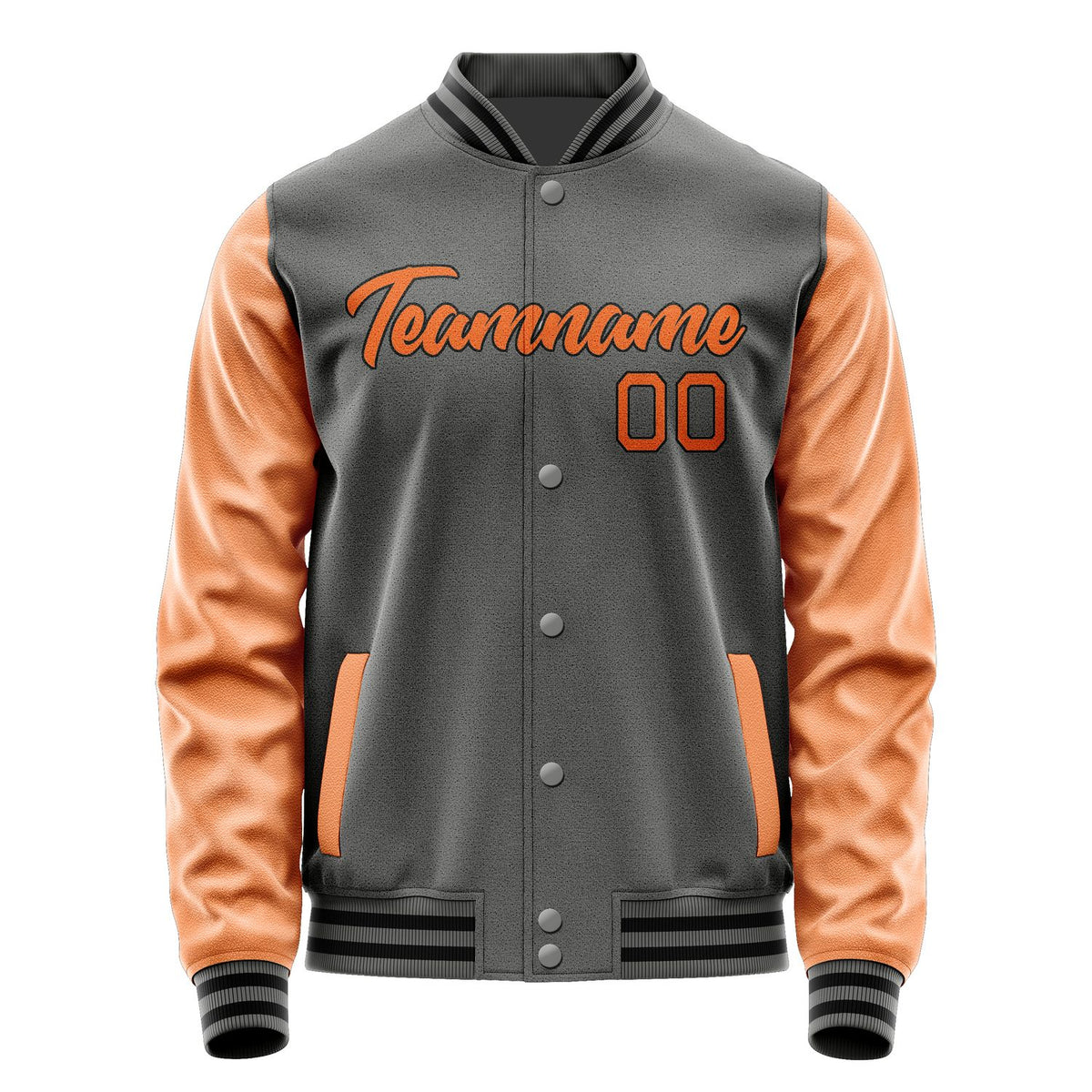 Custom Dark Grey Orange Jacket JA2020282017B21728