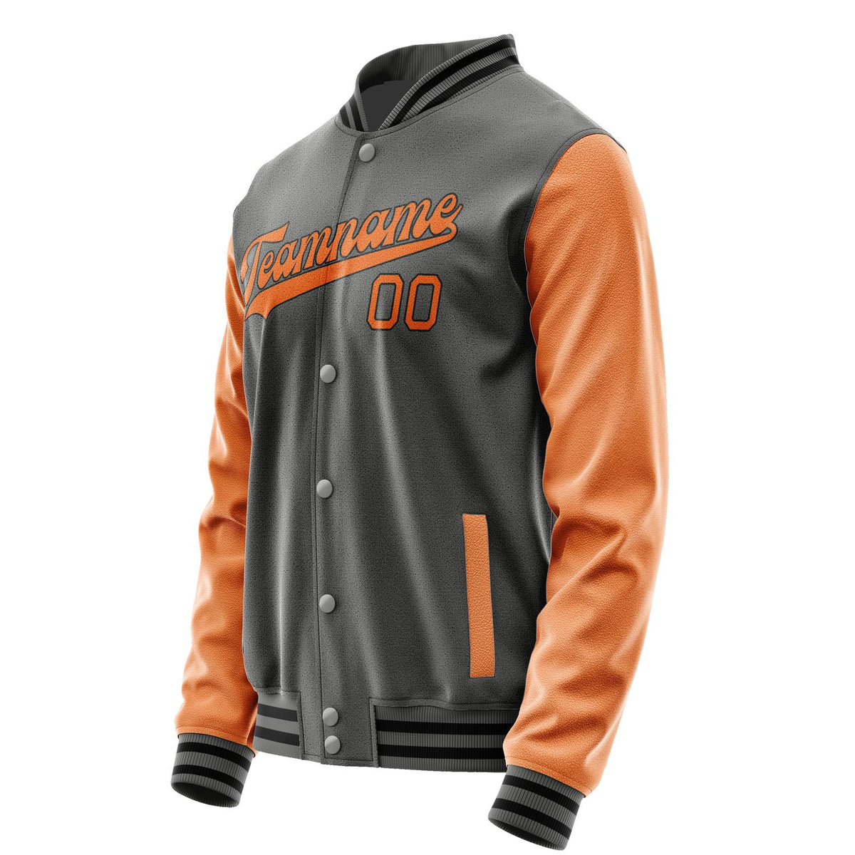 Custom Dark Grey Orange Jacket JA2020282017B31728