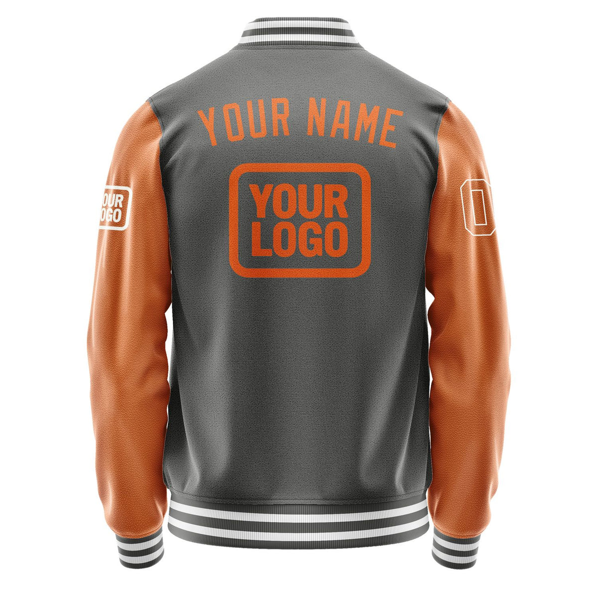 Custom Dark Grey Orange Jacket JA202028201818282818