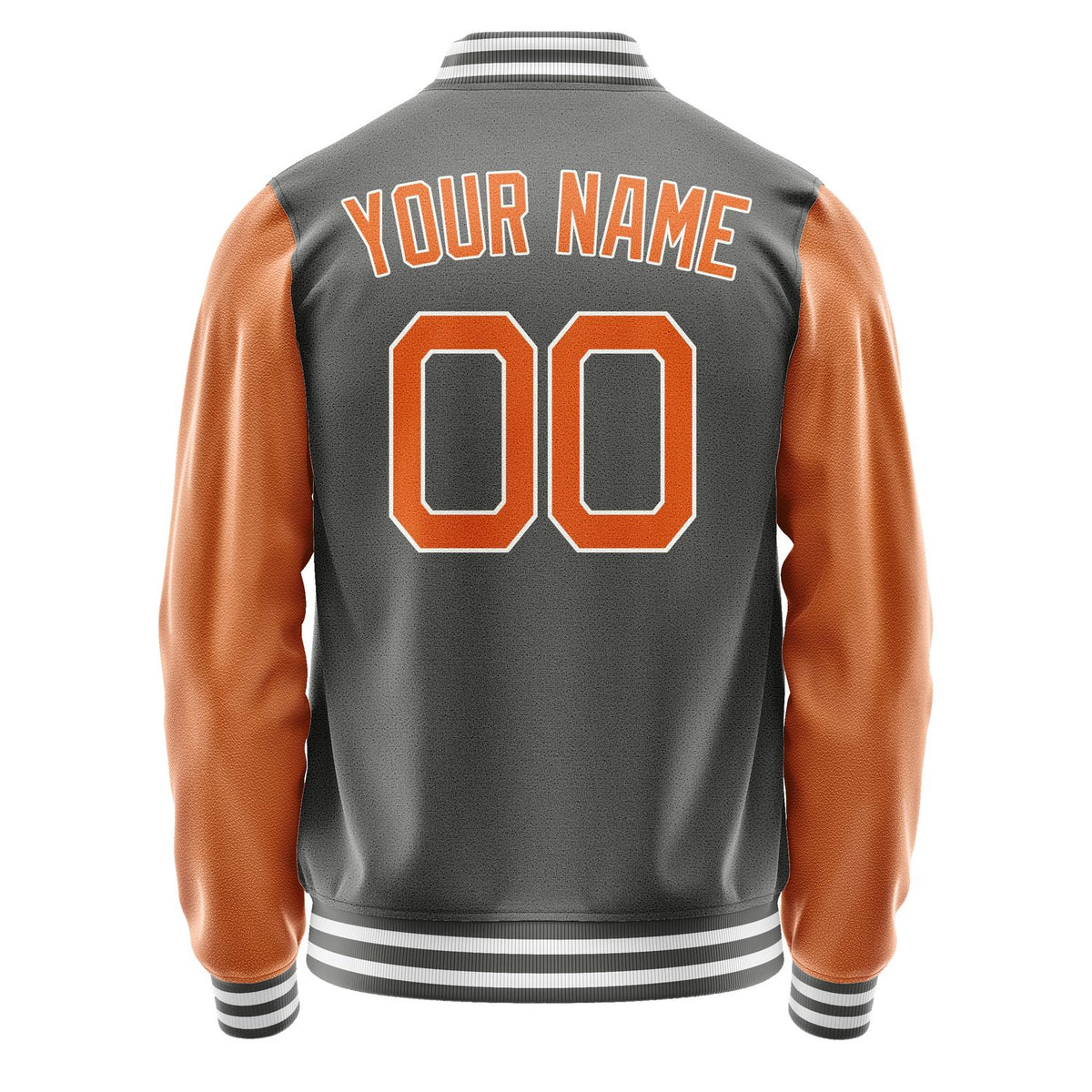 Custom Dark Grey Orange Jacket JA2020282018B21828