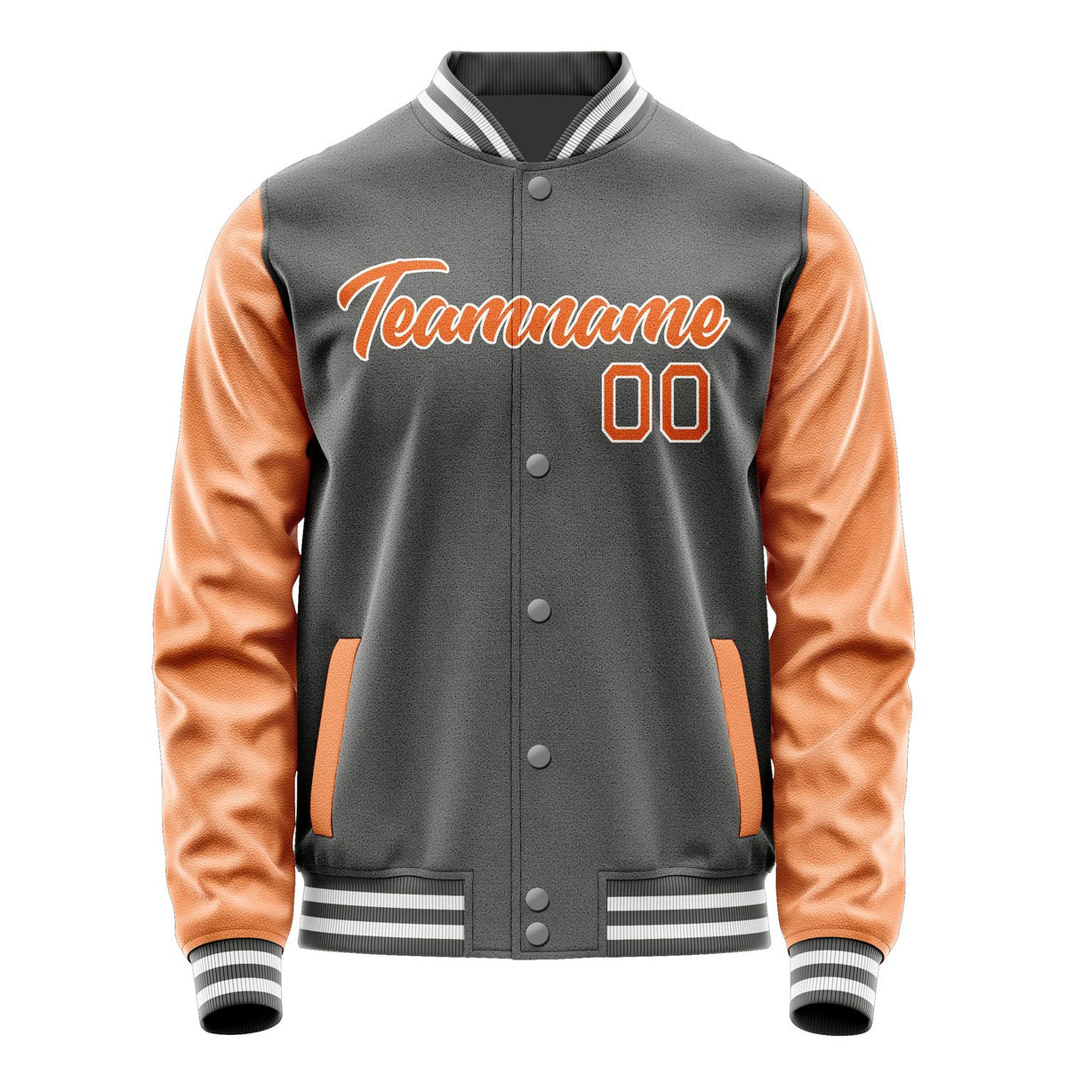 Custom Dark Grey Orange Jacket JA2020282018B21828