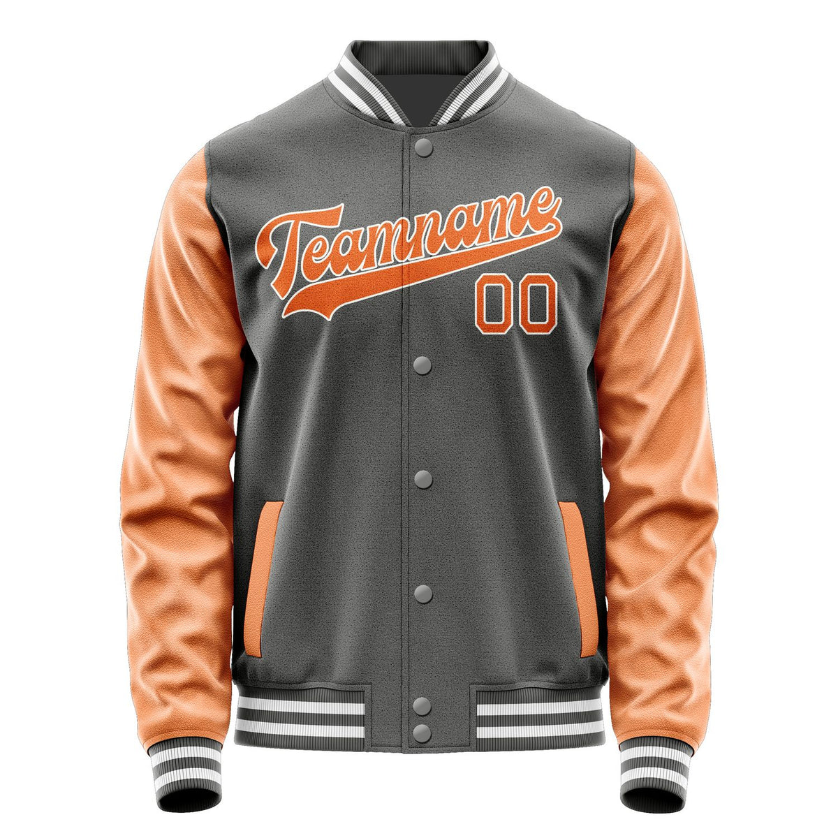 Custom Dark Grey Orange Jacket JA2020282018B31828