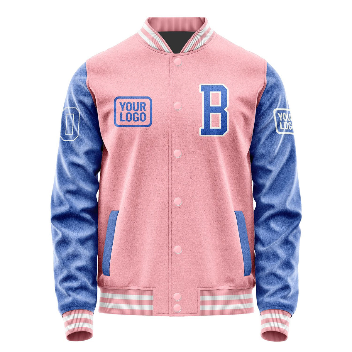 Custom Light Pink Sky Blue Jacket JA212109211818090918