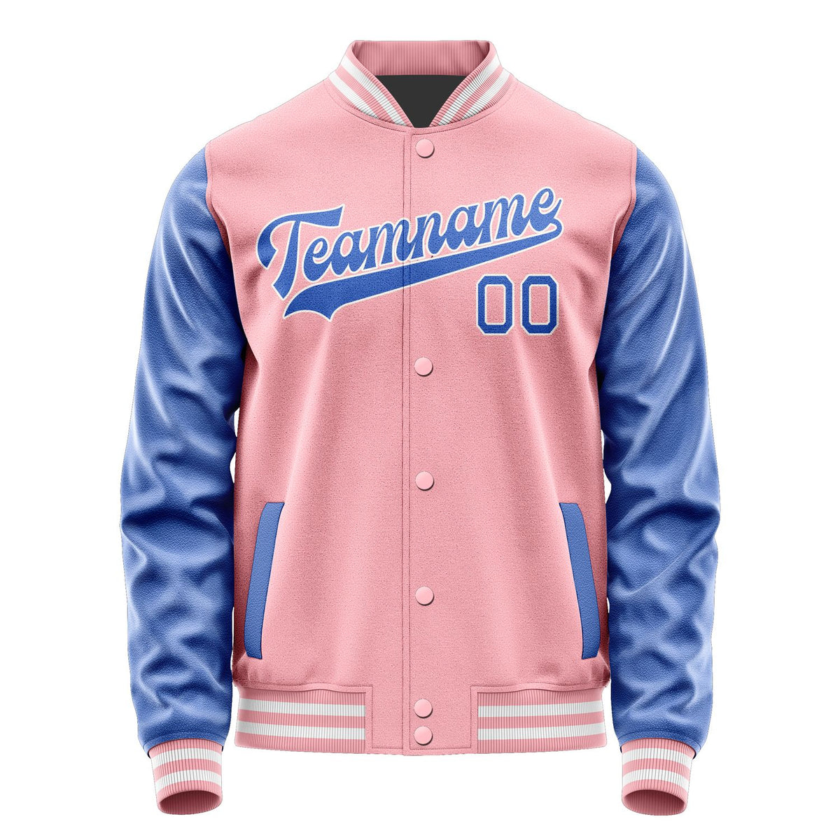 Custom Light Pink Sky Blue Jacket JA2121092118B31809