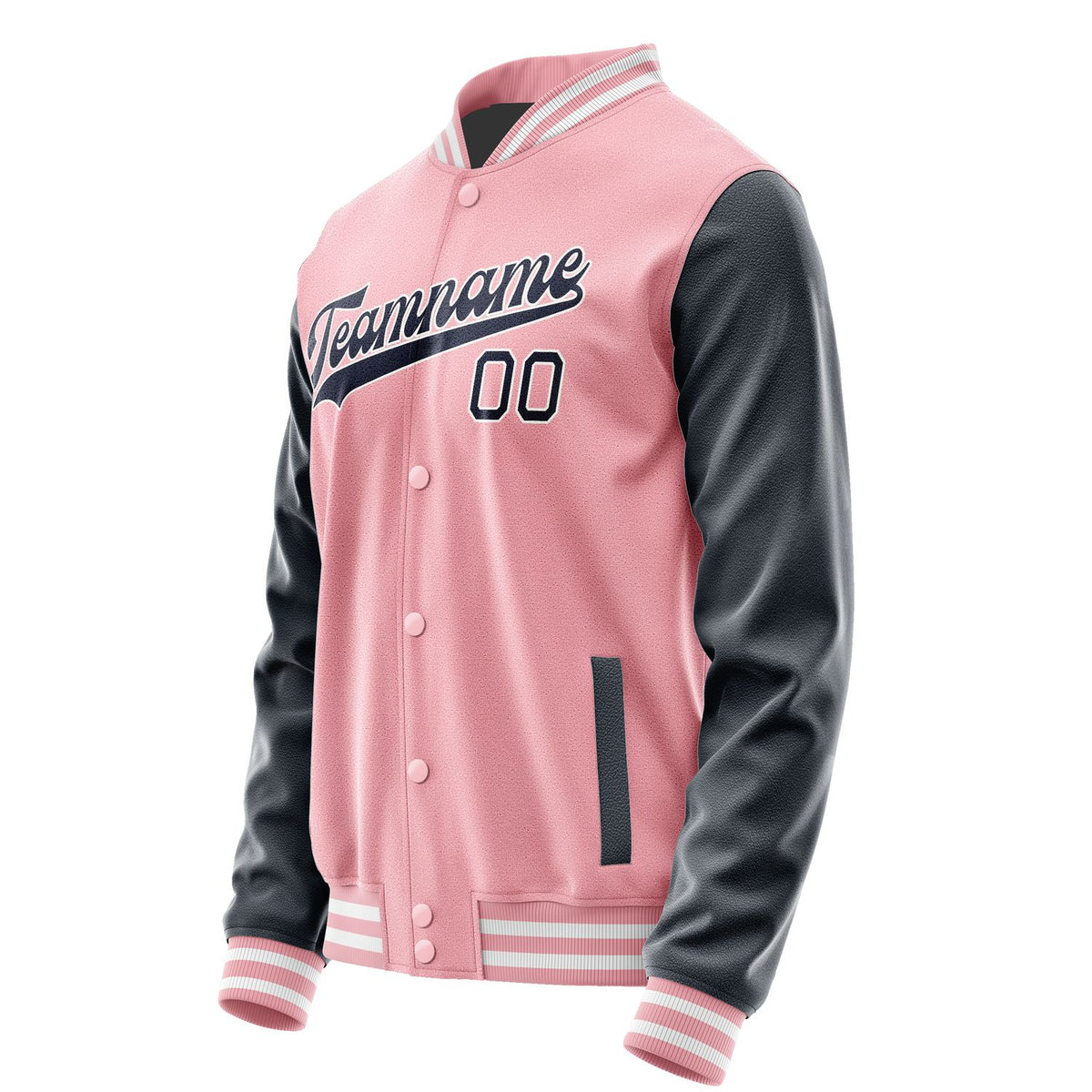 Custom Light Pink Navy Jacket JA2121112118B31811