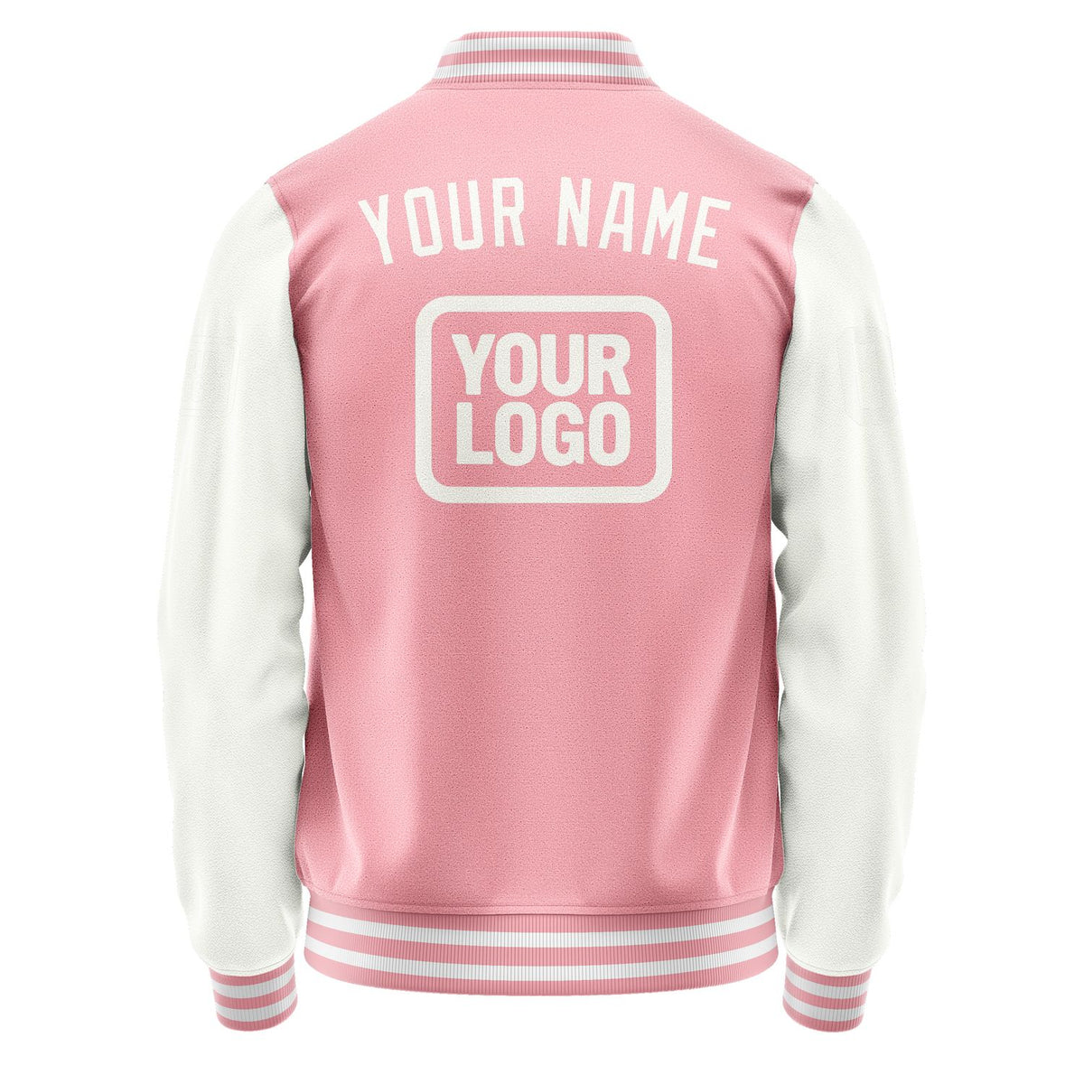 Custom Light Pink White Jacket JA212118211818181818