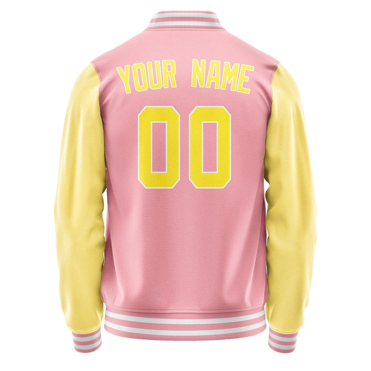 Custom Light Pink Light Yellow Jacket JA2121262118B31826