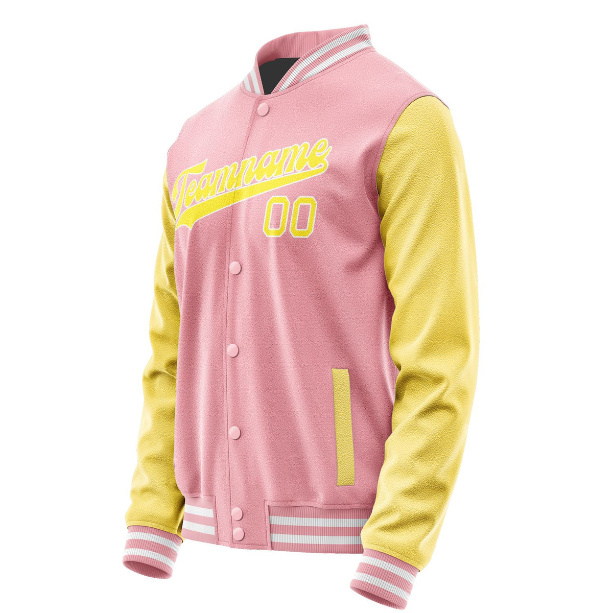 Custom Light Pink Light Yellow Jacket JA2121262118B31826