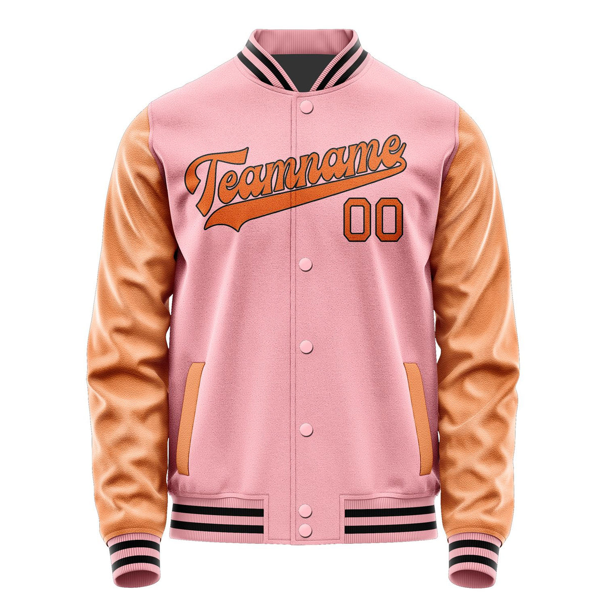 Custom Light Pink Orange Jacket JA2121282117B31728