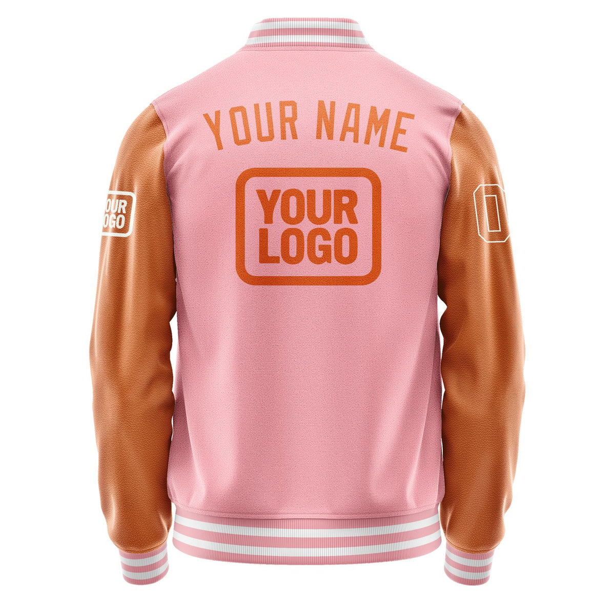 Custom Light Pink Orange Jacket JA212128211818282818