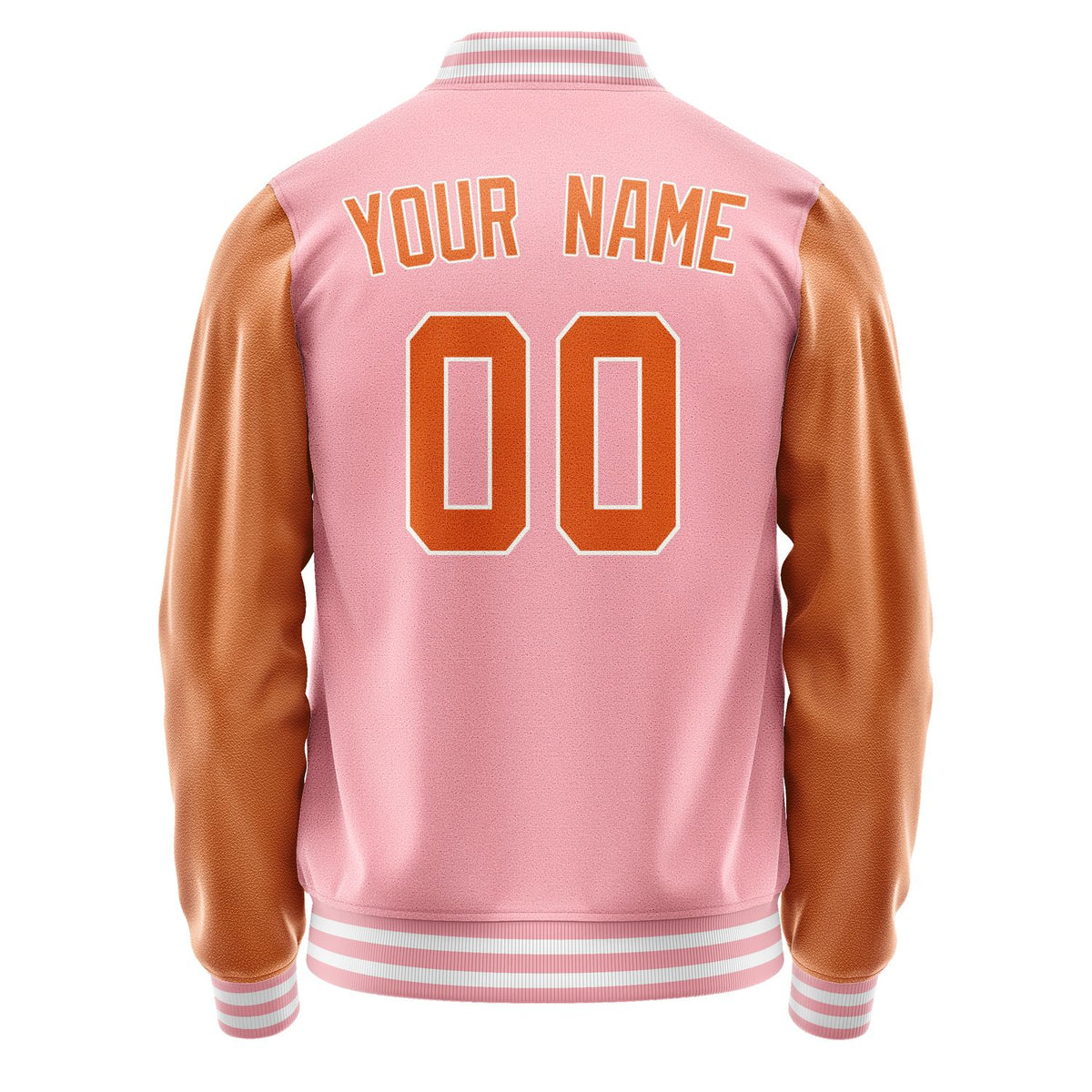 Custom Light Pink Orange Jacket JA2121282118B31828