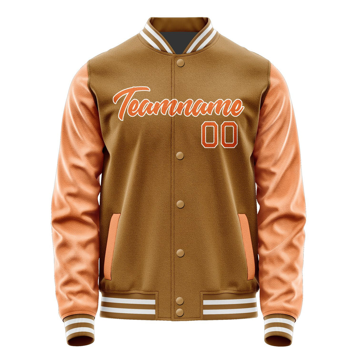 Custom Khaki Orange Jacket JA2222282218B21828