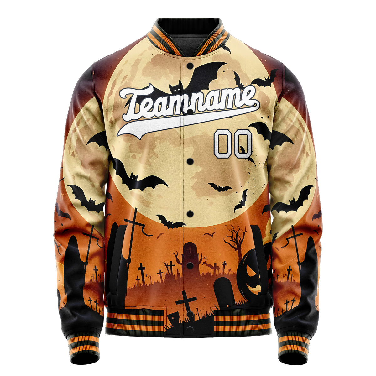 Custom Orange Halloween Jacket