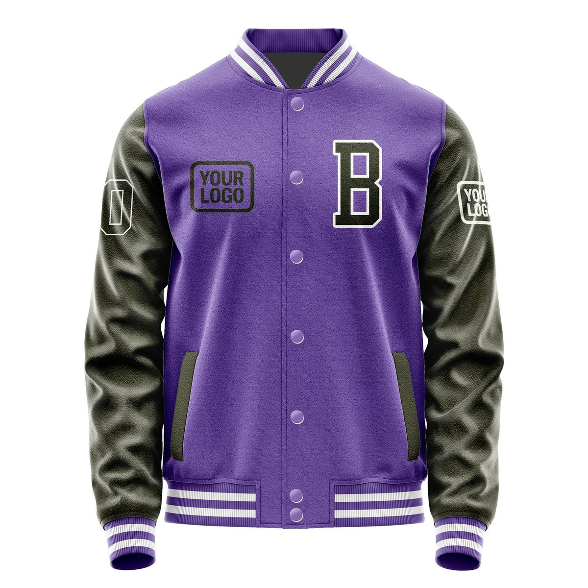 Custom Light Purple Olive Jacket JA232302231818020218