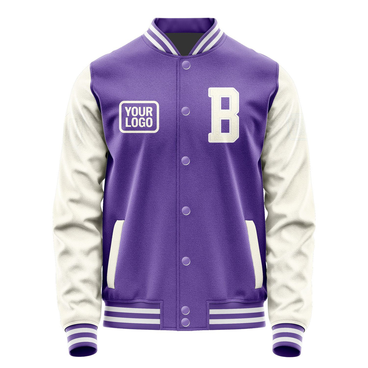 Custom Light Purple Cream Jacket JA232303231818030318