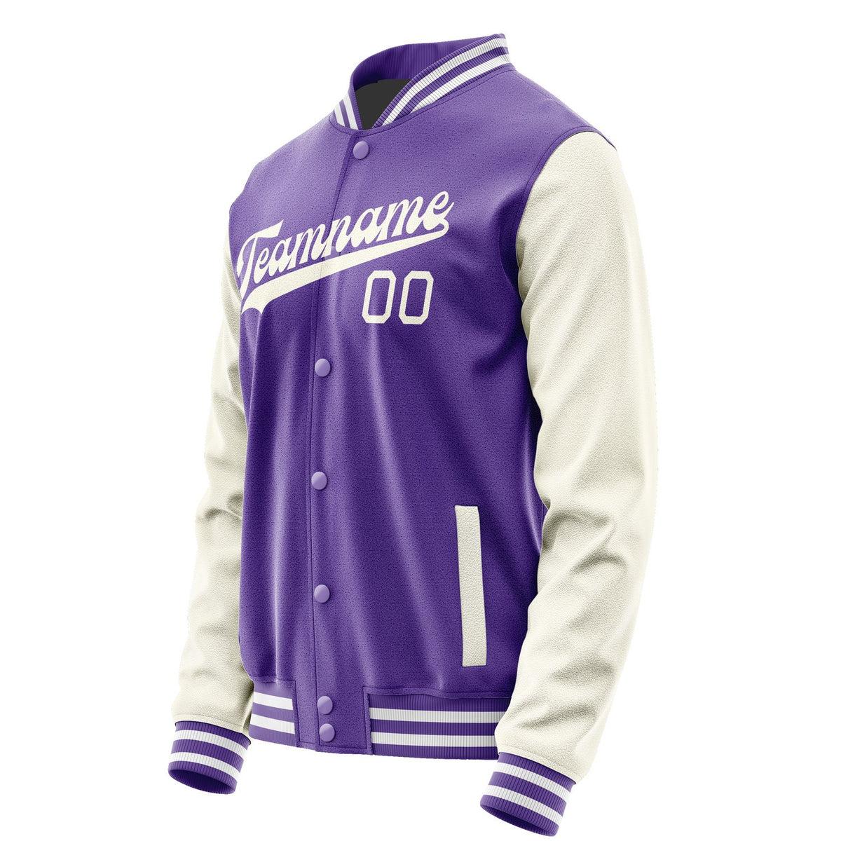 Custom Light Purple Cream Jacket JA2323032318B31803