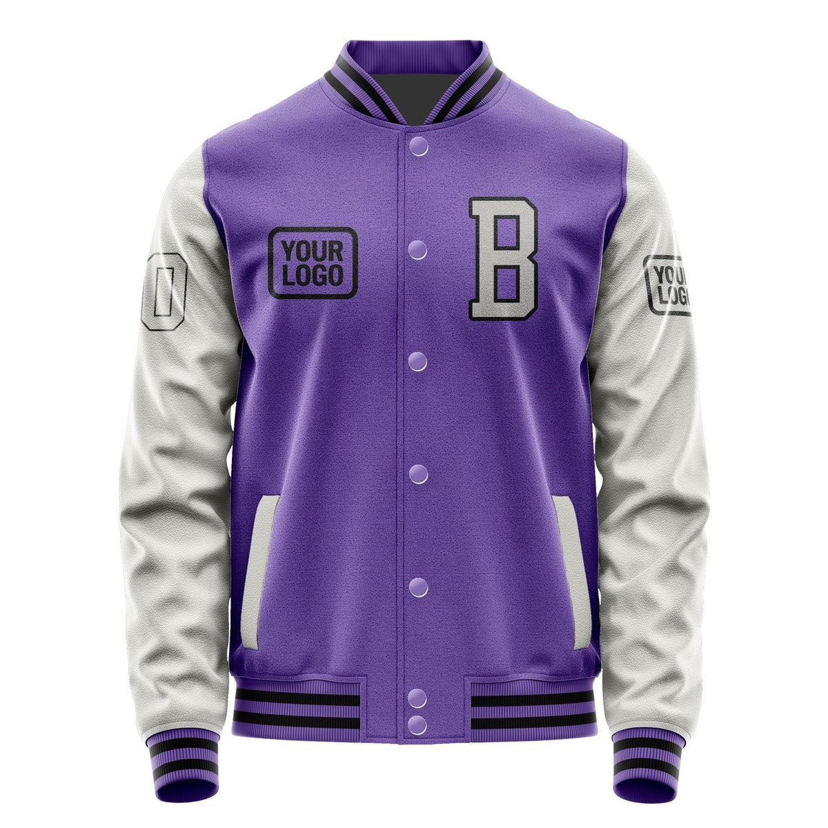 Custom Light Purple Gray Jacket JA232304231717040417