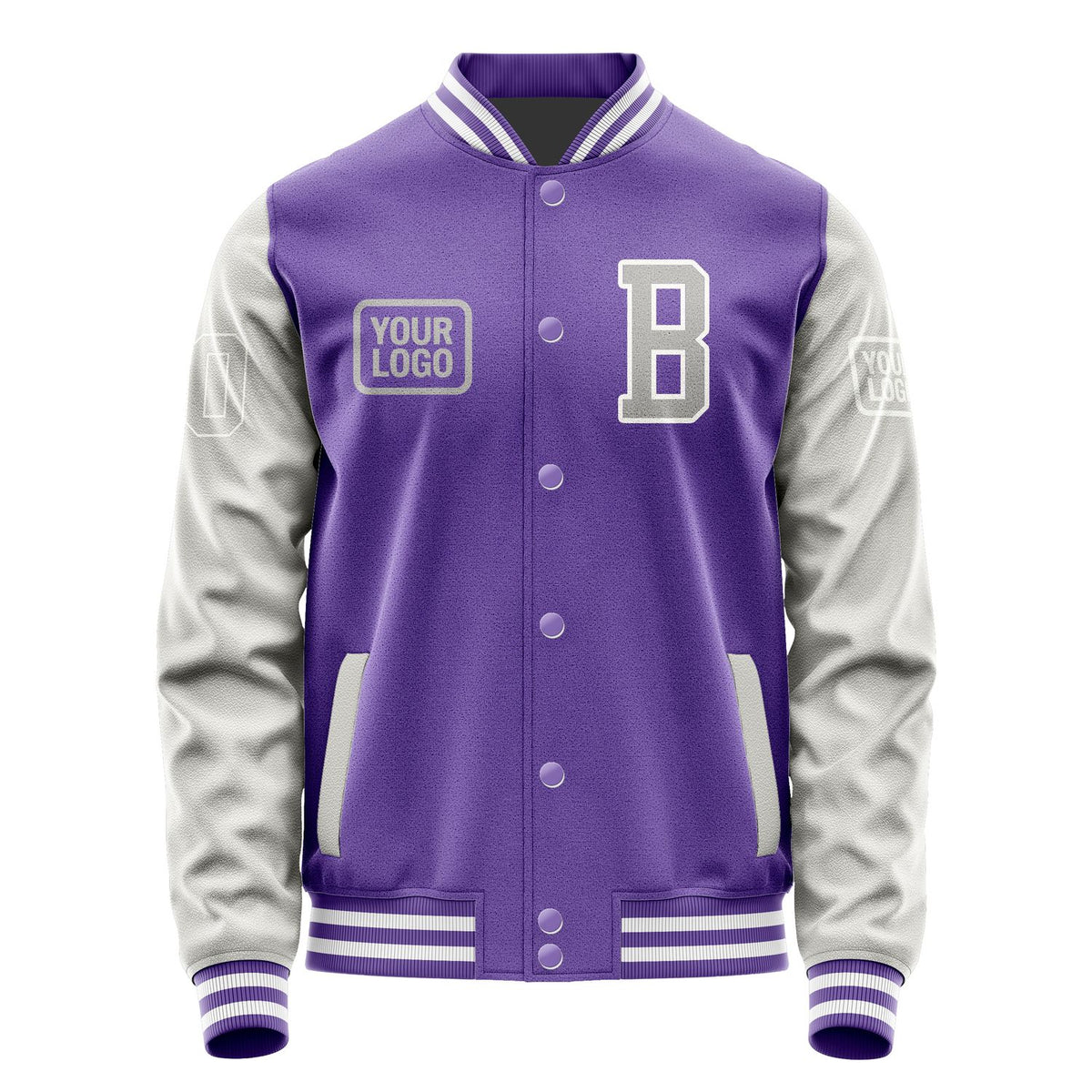 Custom Light Purple Gray Jacket JA232304231818040418