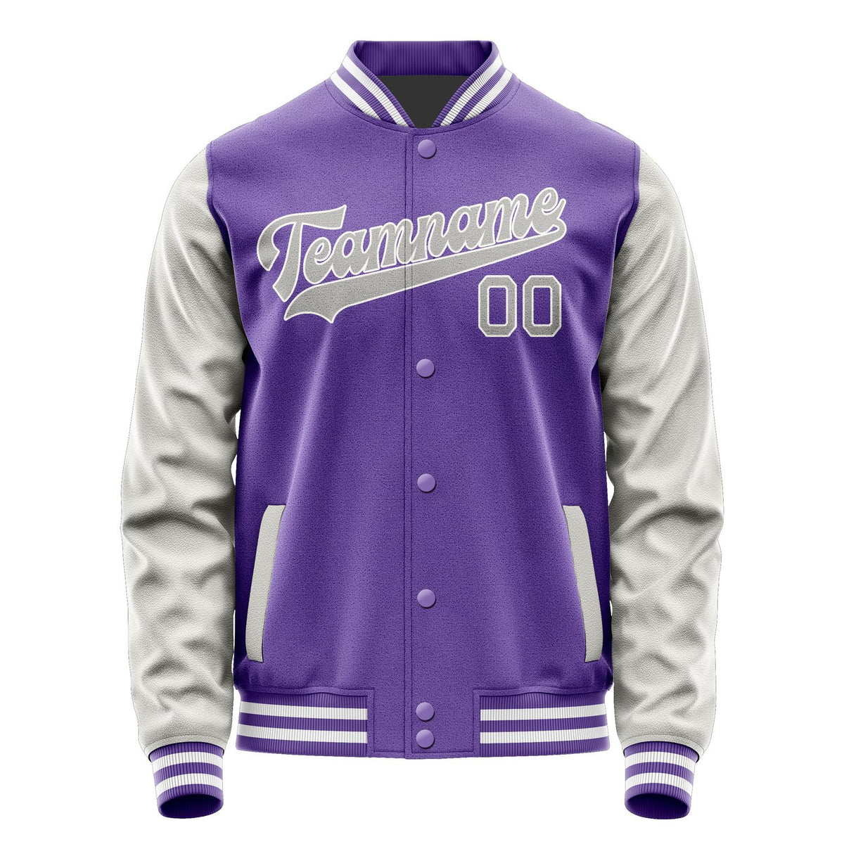 Custom Light Purple Gray Jacket JA2323042318B31804