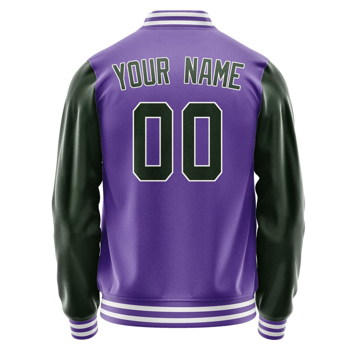 Custom Light Purple Dark Green Jacket JA2323062318B31806