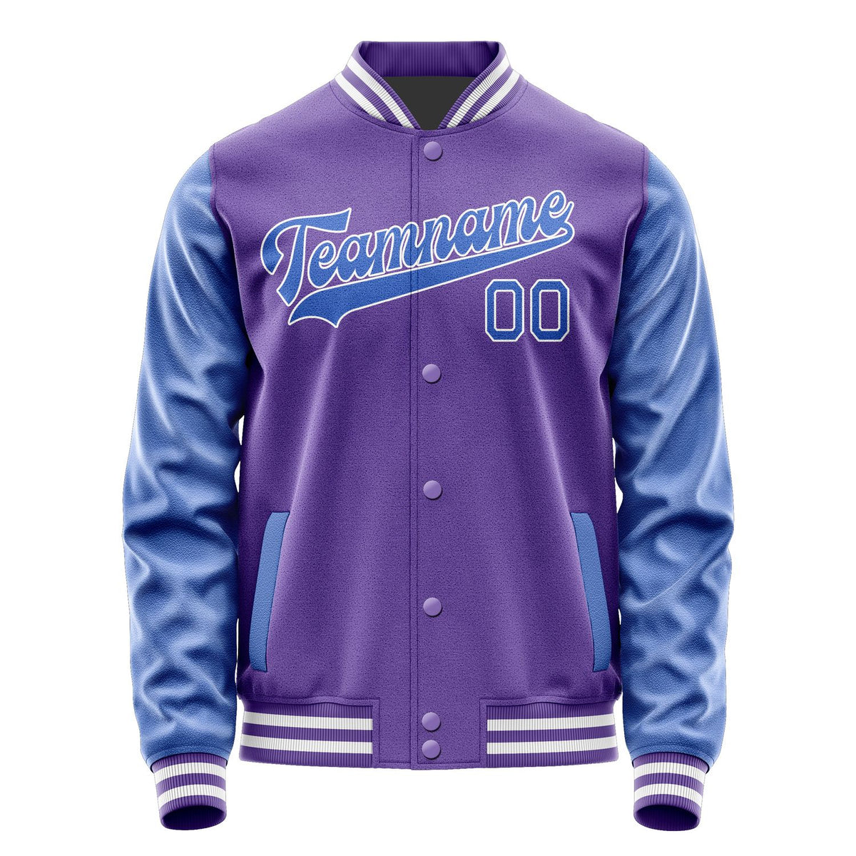 Custom Light Purple Sky Blue Jacket JA2323092318B31809