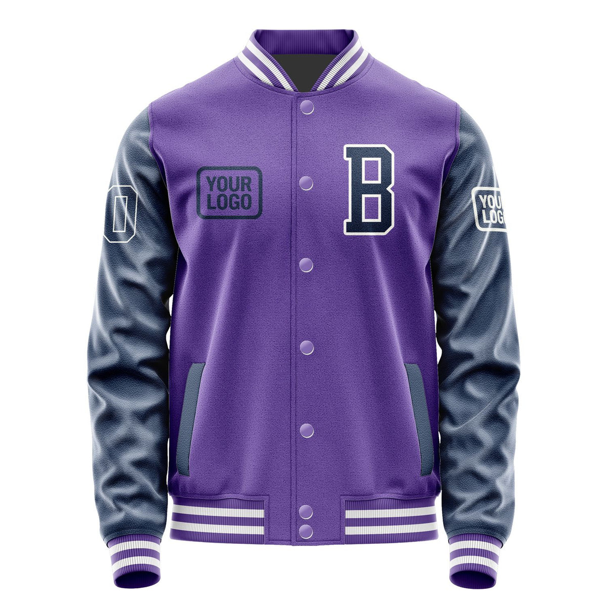 Custom Light Purple Blue Jacket JA232310231818101018