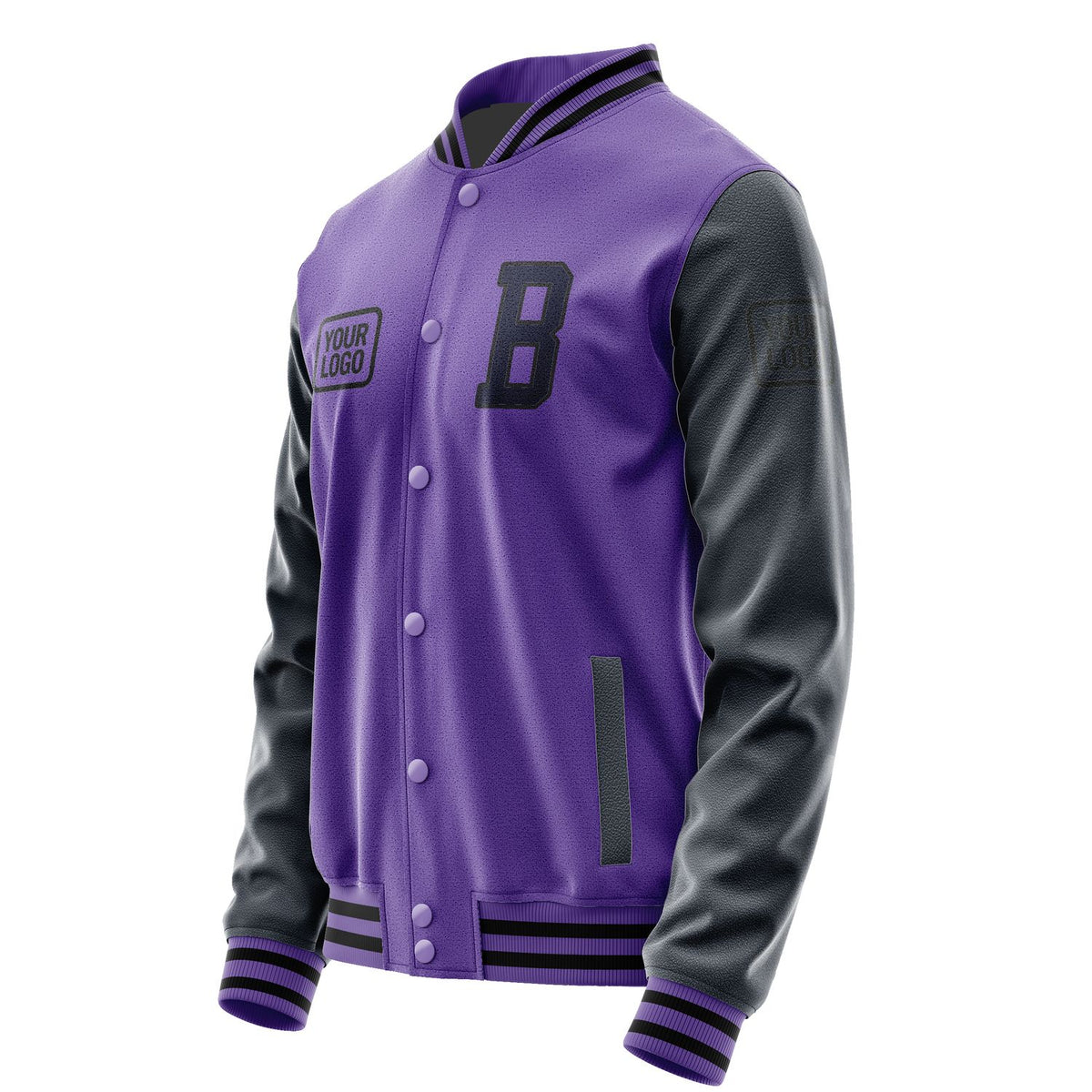 Custom Light Purple Navy Jacket JA232311231717111117