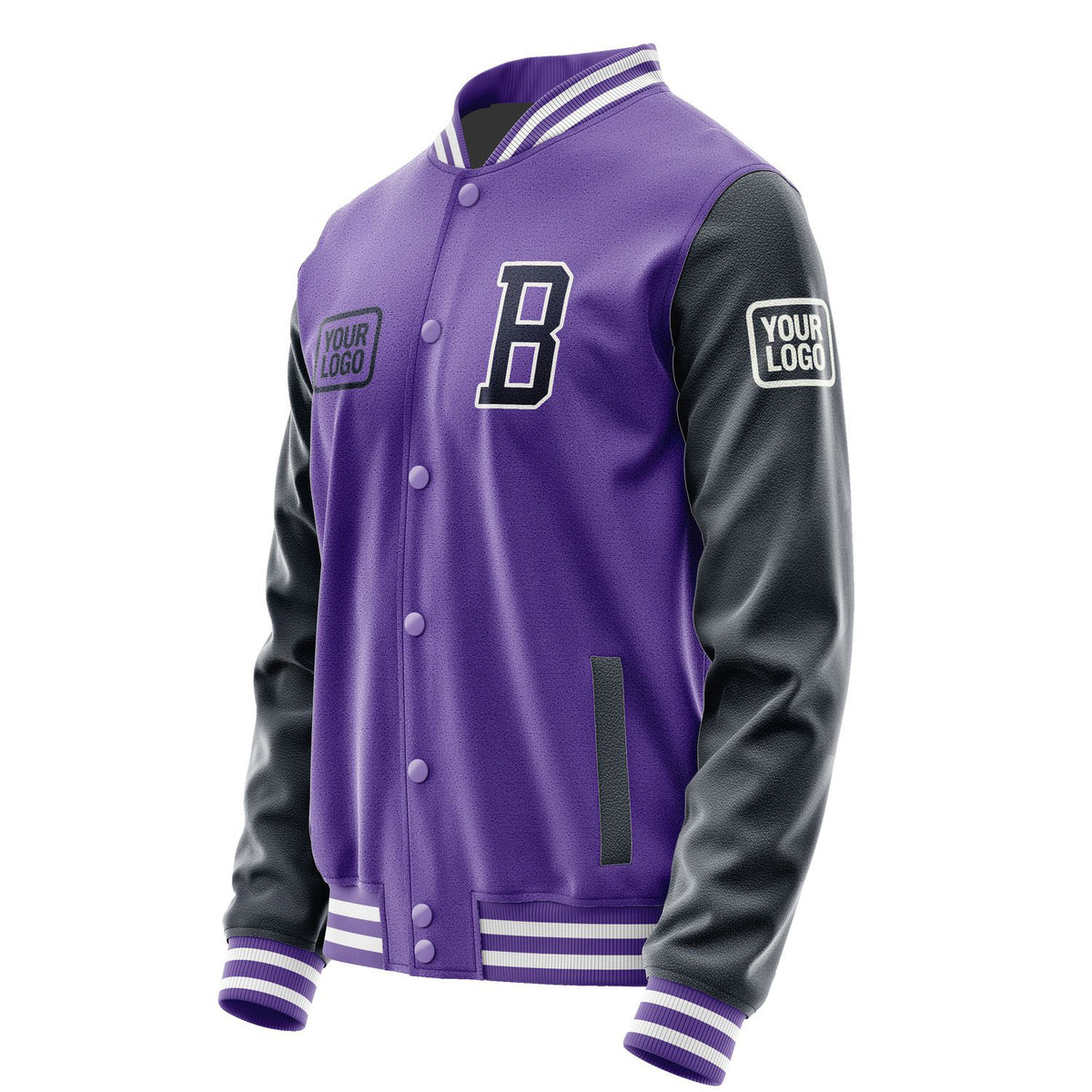 Custom Light Purple Navy Jacket JA232311231818111118