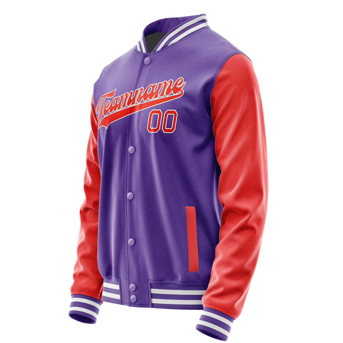 Custom Light Purple Orange Red Jacket JA2323122318B31812