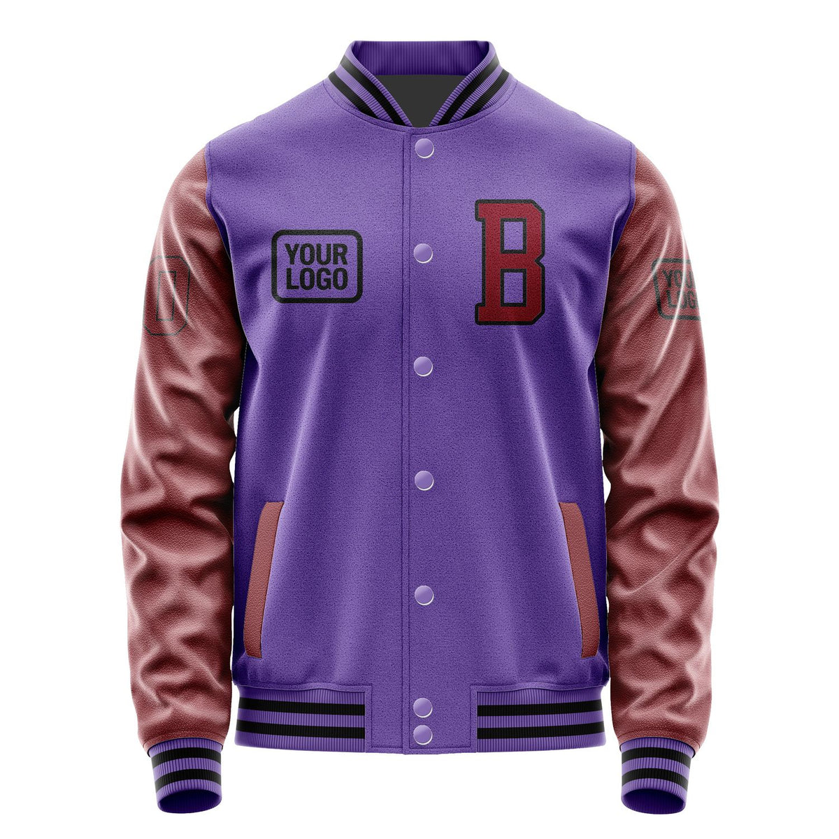 Custom Light Purple Crimson Red Jacket JA232315231717151517